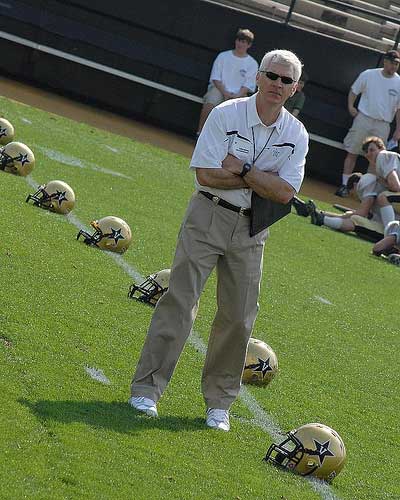 Vanderbilt football coach Bobby Johnson