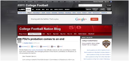 ESPN's College Football Nation Blog