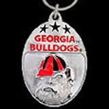 Georgia Bulldogs pewter keychains