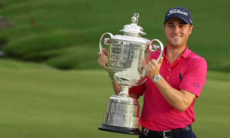 Justin Thomas young American in the US PGA Championship