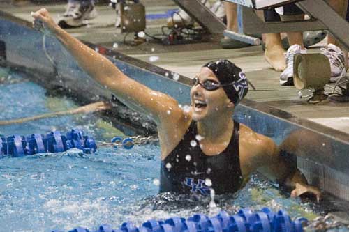 Kentucky swimmer celebrates
