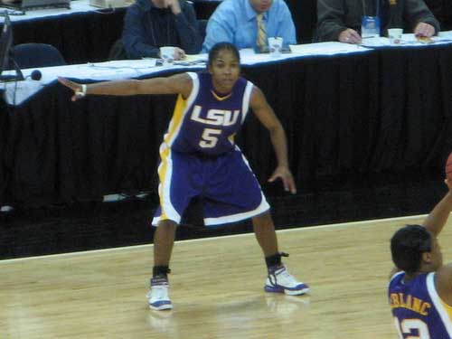 LSU Lady Tigers basketball player Erica White