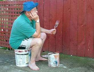 Man Watching Paint Dry