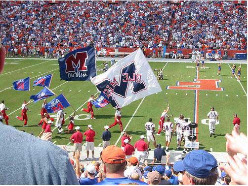  Ole Miss football takes the field at Florida 